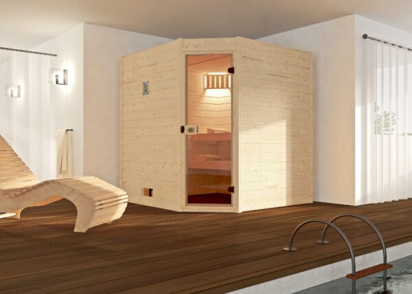 Weka Solid Wood Sauna “Valida Eck” – 38 mm